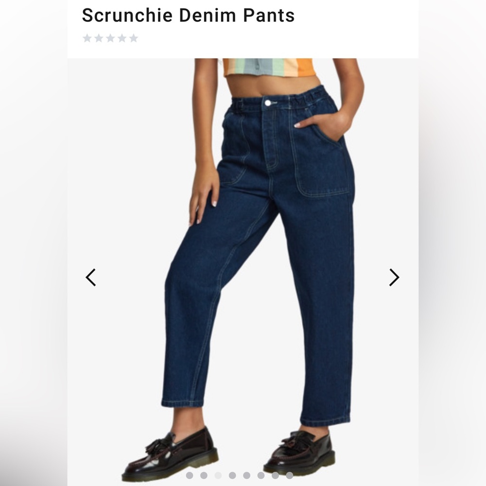 RVCA scrunchie denim pants